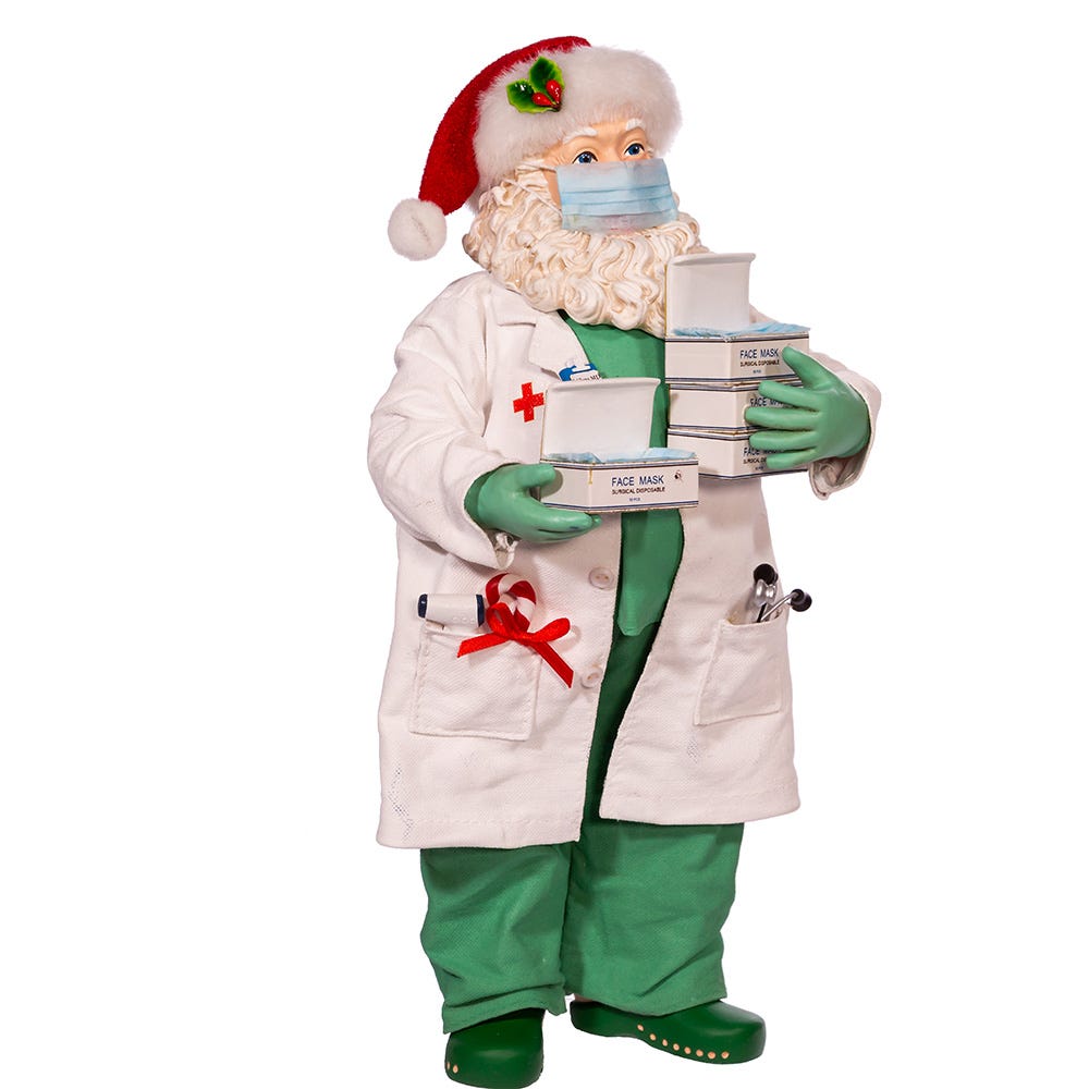 Kurt Adler 10.5-Inch Fabriche Santa Doctor